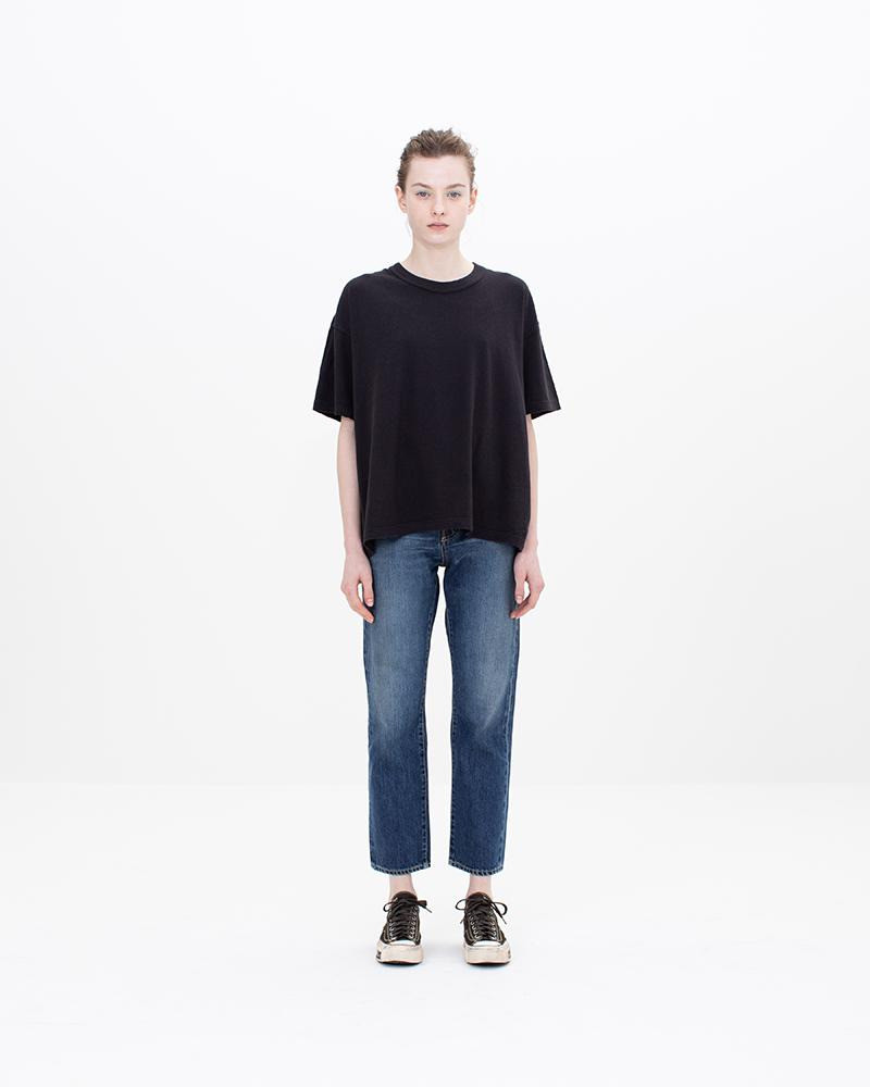 visvim ULTIMATE JUMBO TEE S/S W BLACK outlook