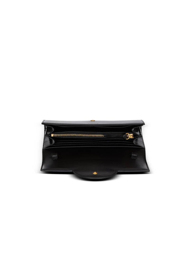 Balmain B-Buzz wallet in striped patent leather outlook