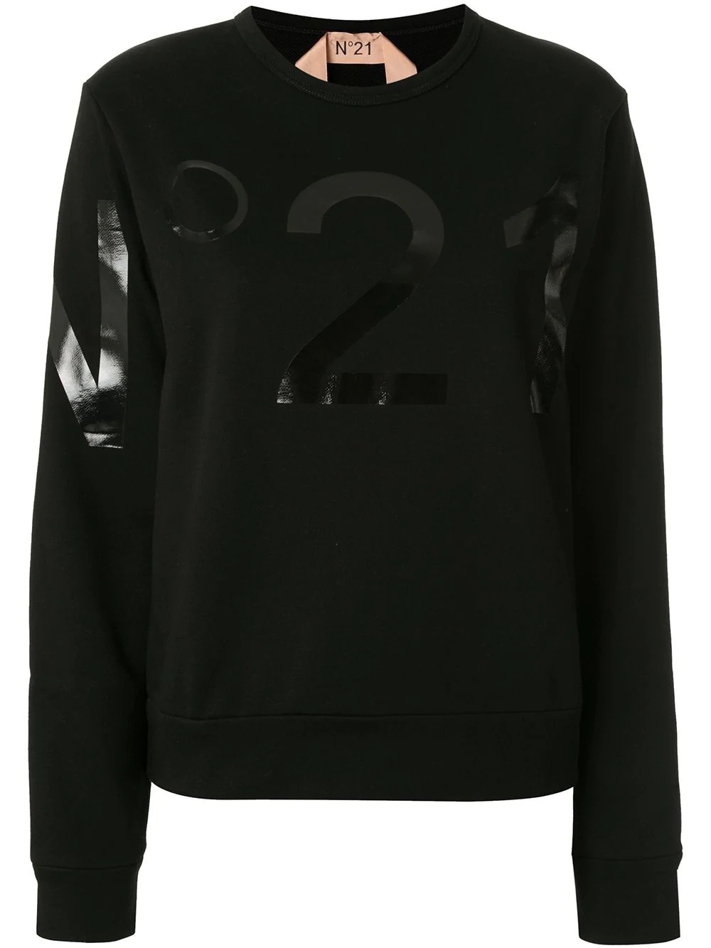 laminated logo sweatshirt - 1