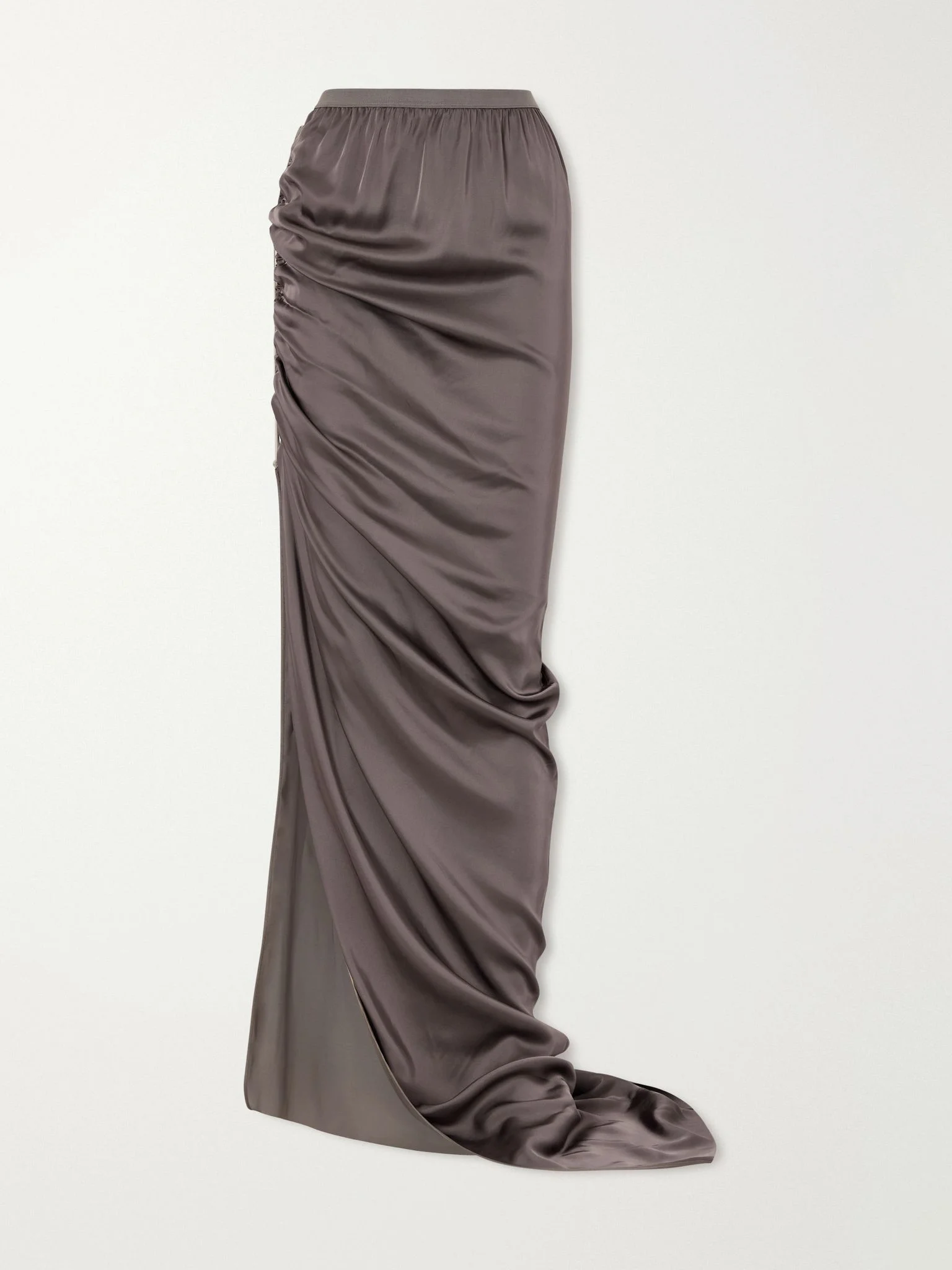Edfu gathered satin maxi skirt Gray - 1