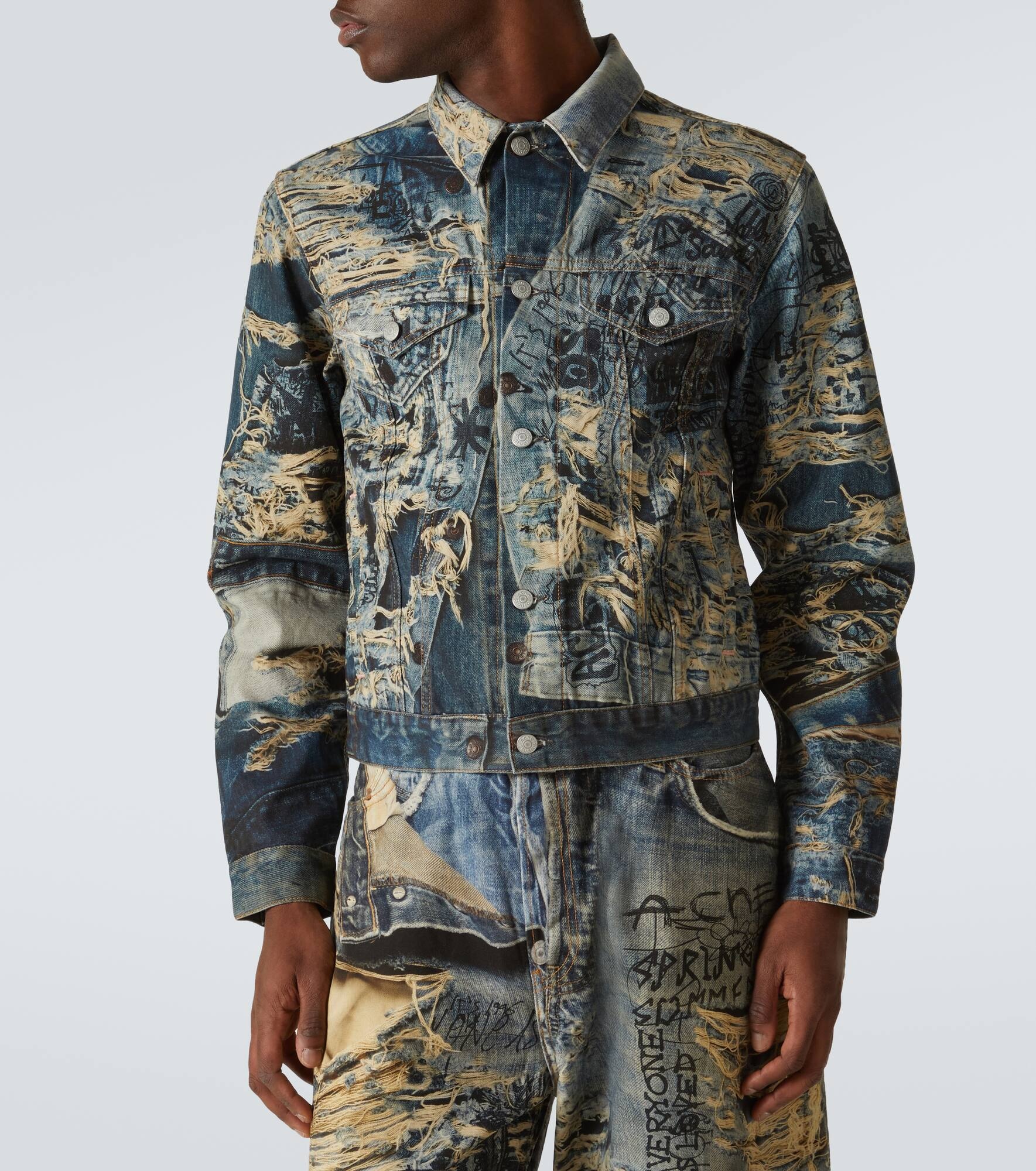 Trompe l'œil denim jacket - 3