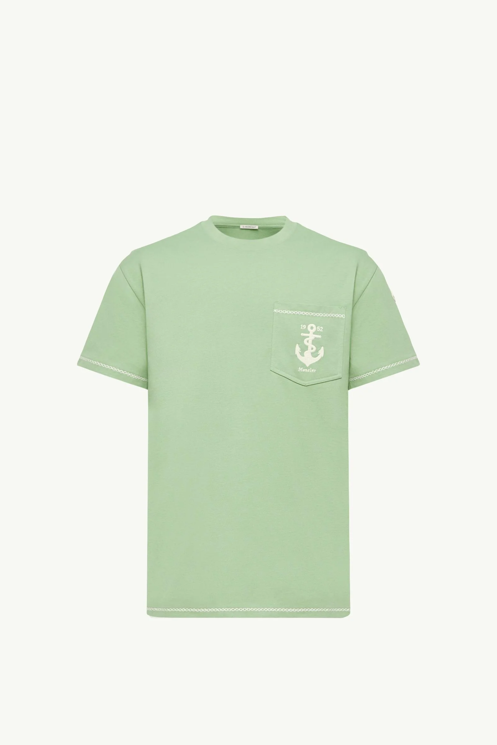 Embroidered Anchor Cotton T-Shirt - 1