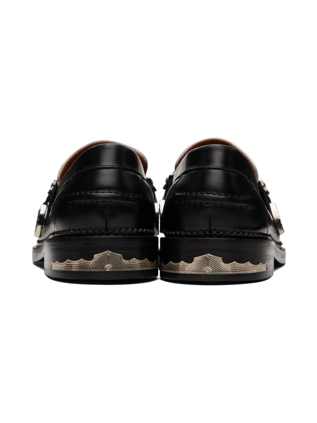 SSENSE Exclusive Black & White Hard Loafers - 2