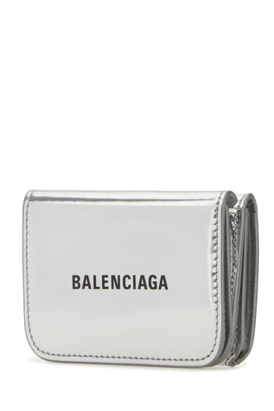 BALENCIAGA Silver leather wallet outlook