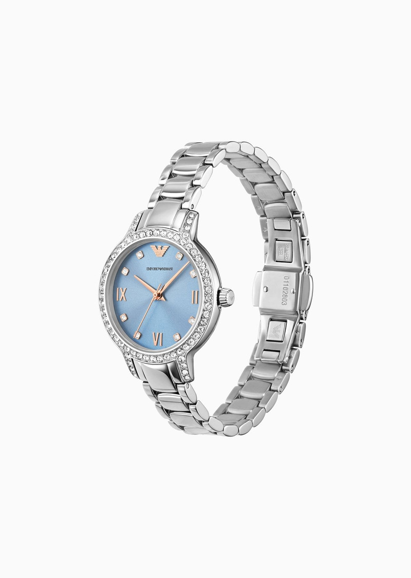 EMPORIO ARMANI Three-Hand Stainless Steel Watch outlook