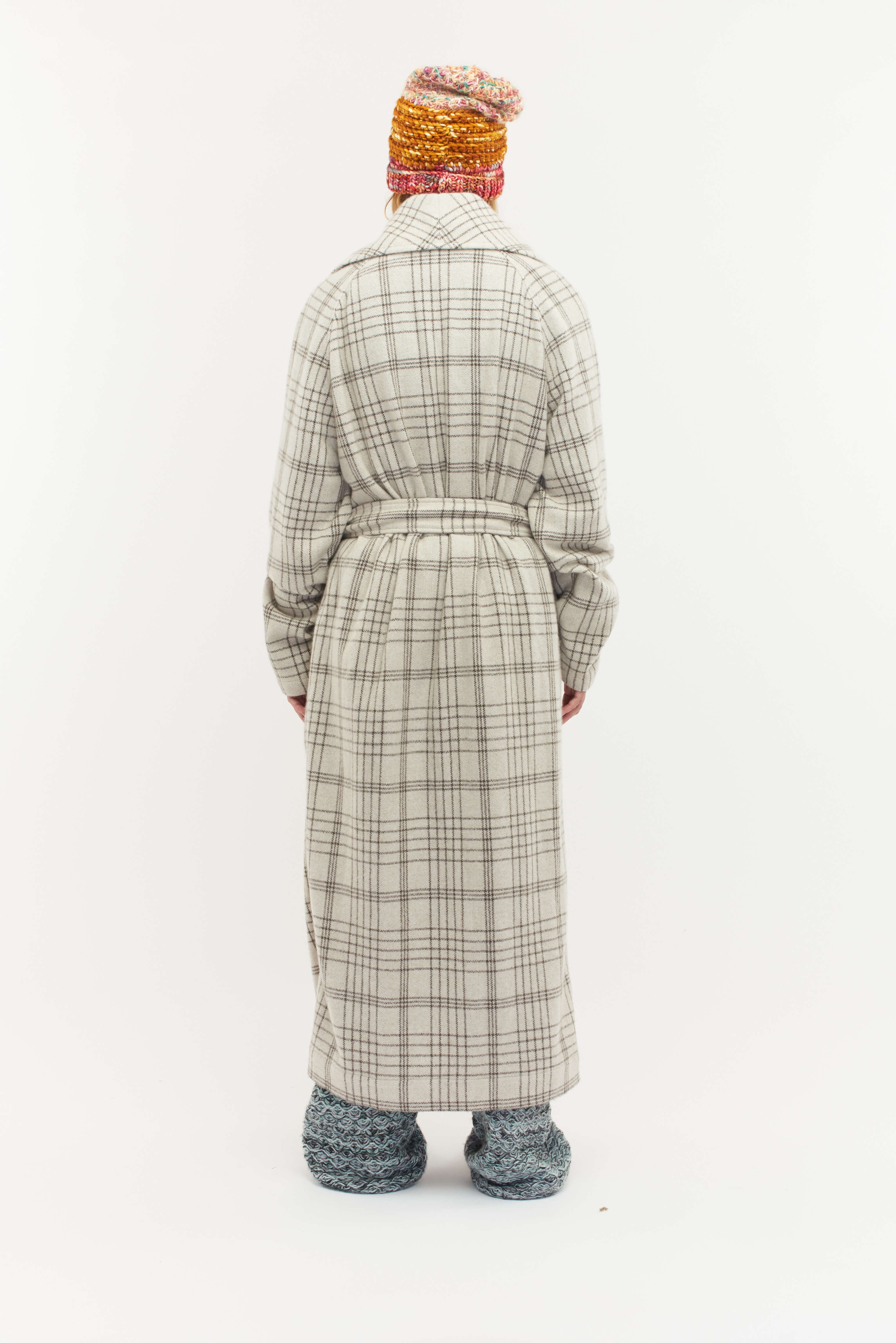 SABLE PLAID OVERCOAT - 4