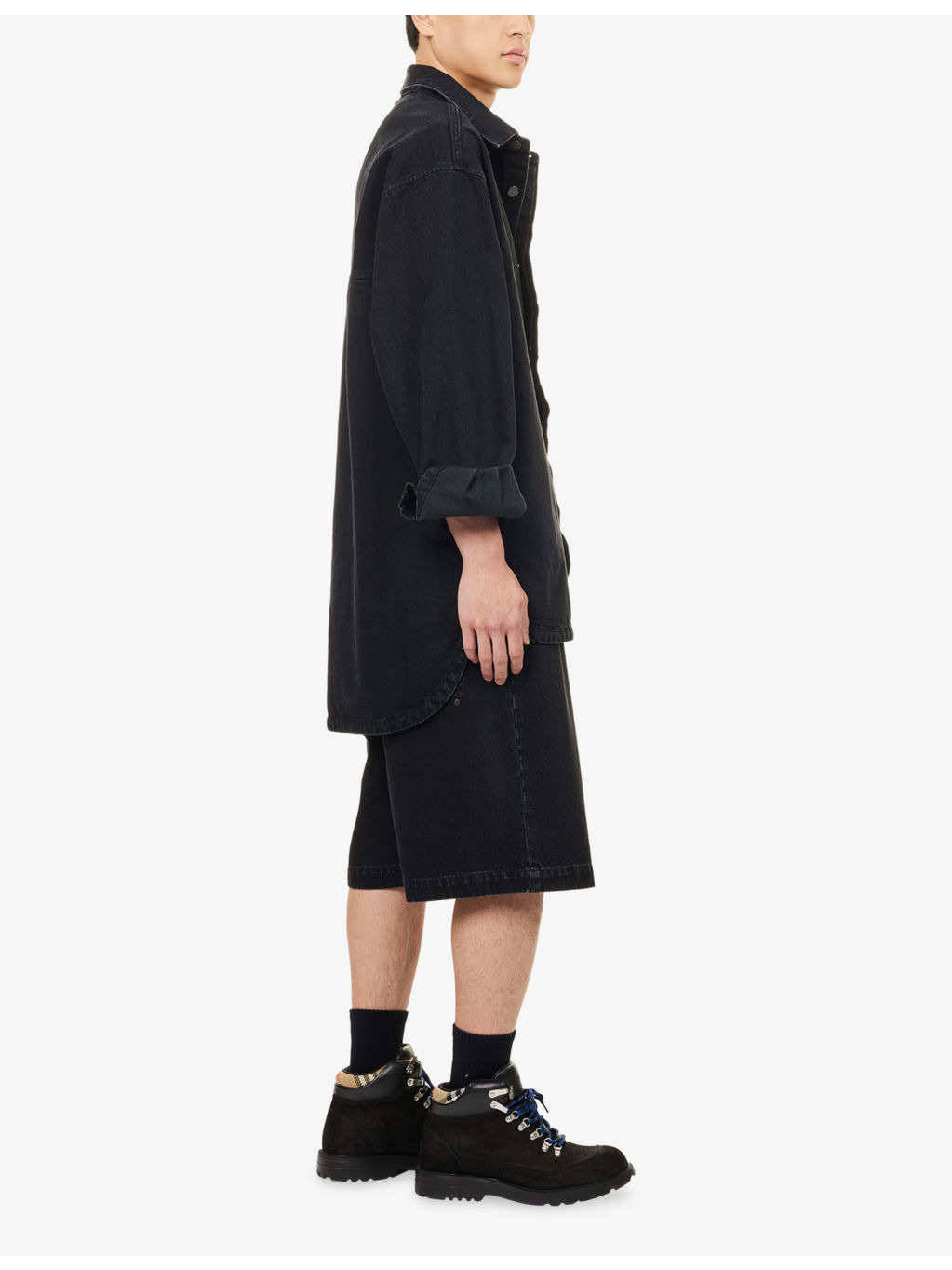 Herculean Asymmetric-Hem Denim Shirt - 2