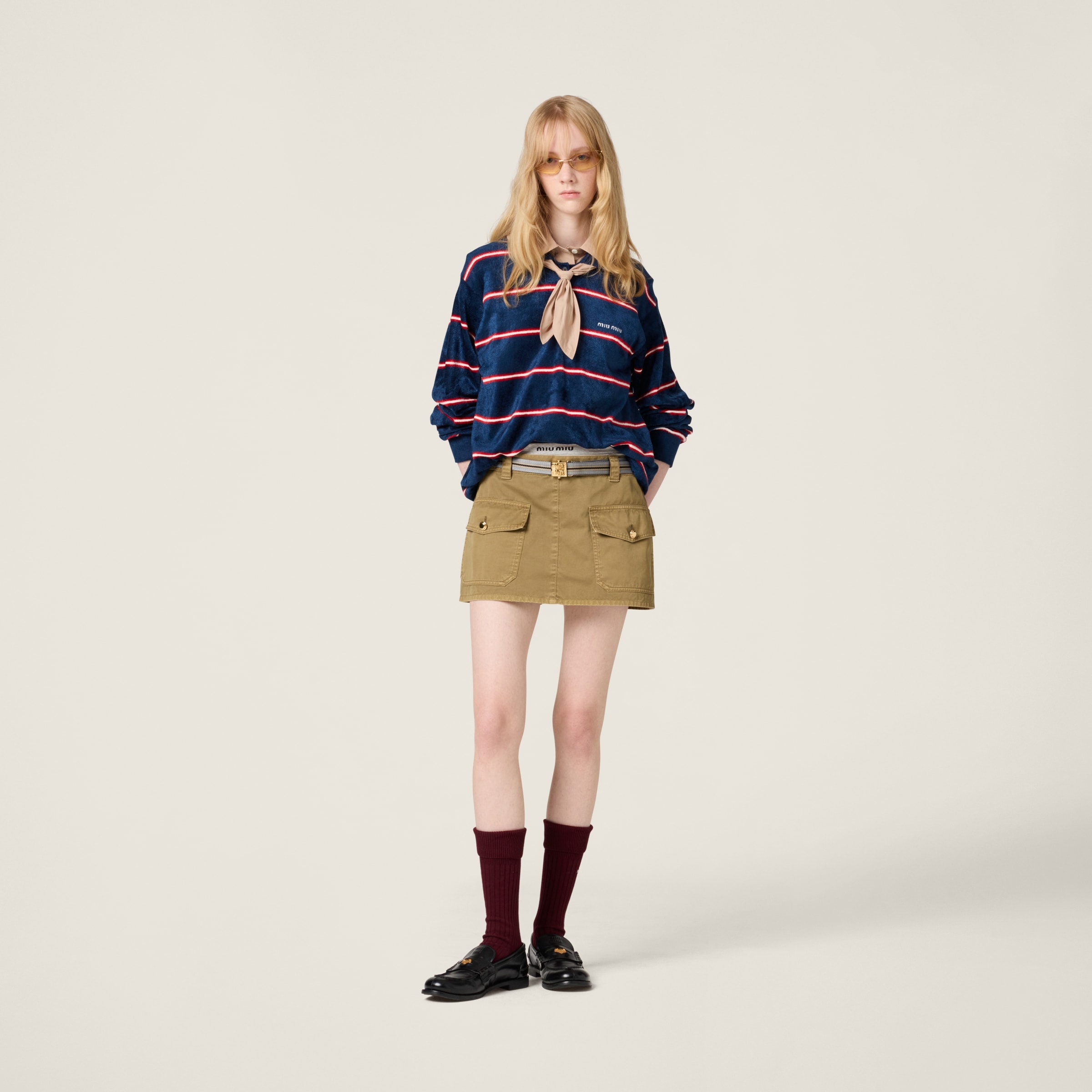 Striped viscose polo shirt - 2