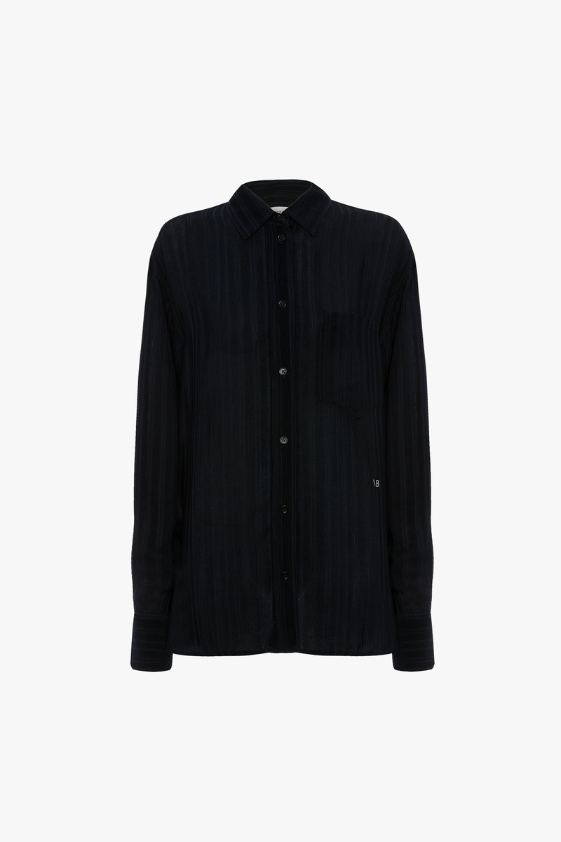 Pyjama Shirt In Navy 1