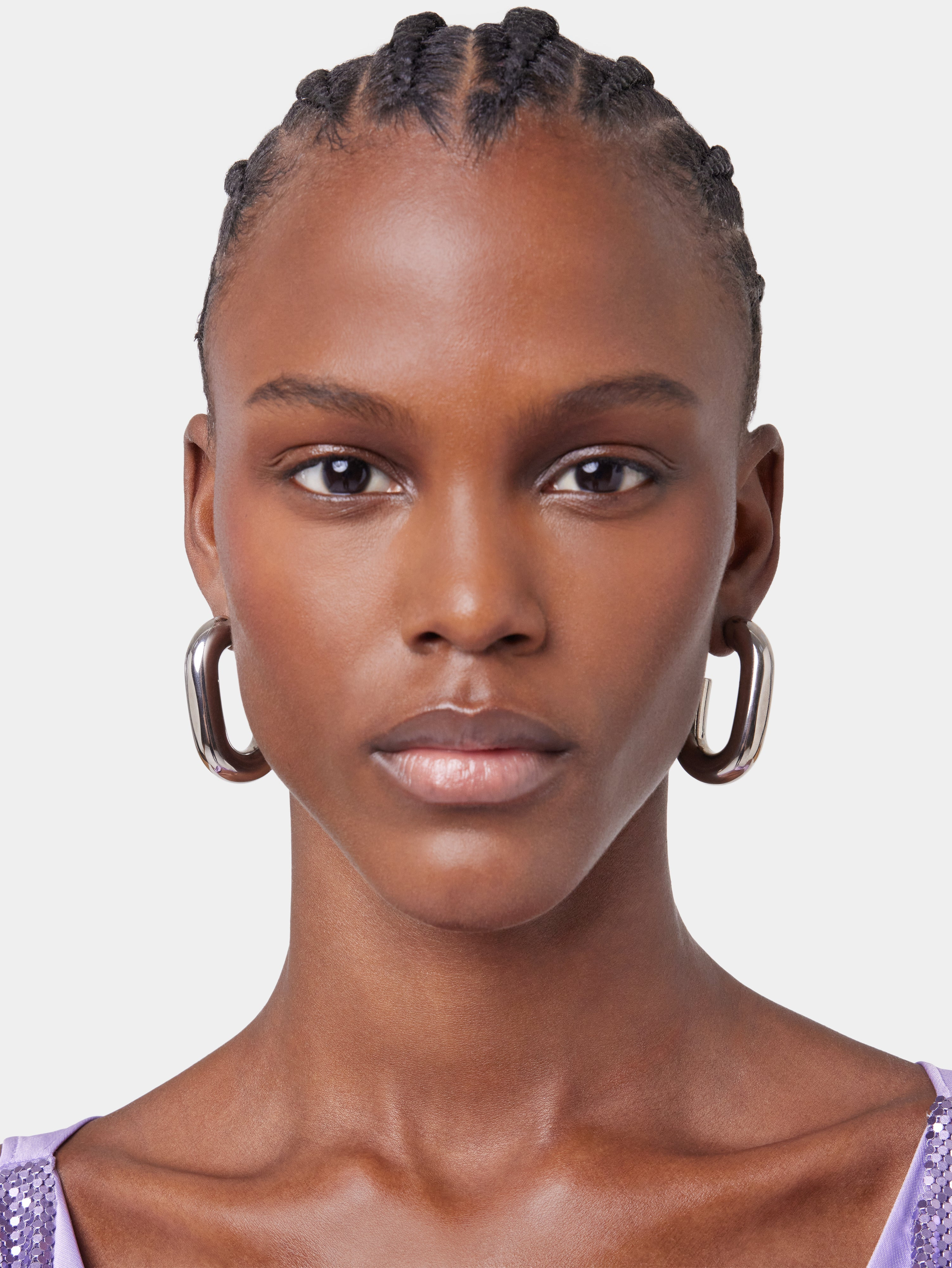 SILVER XL LINK EARRINGS - 2