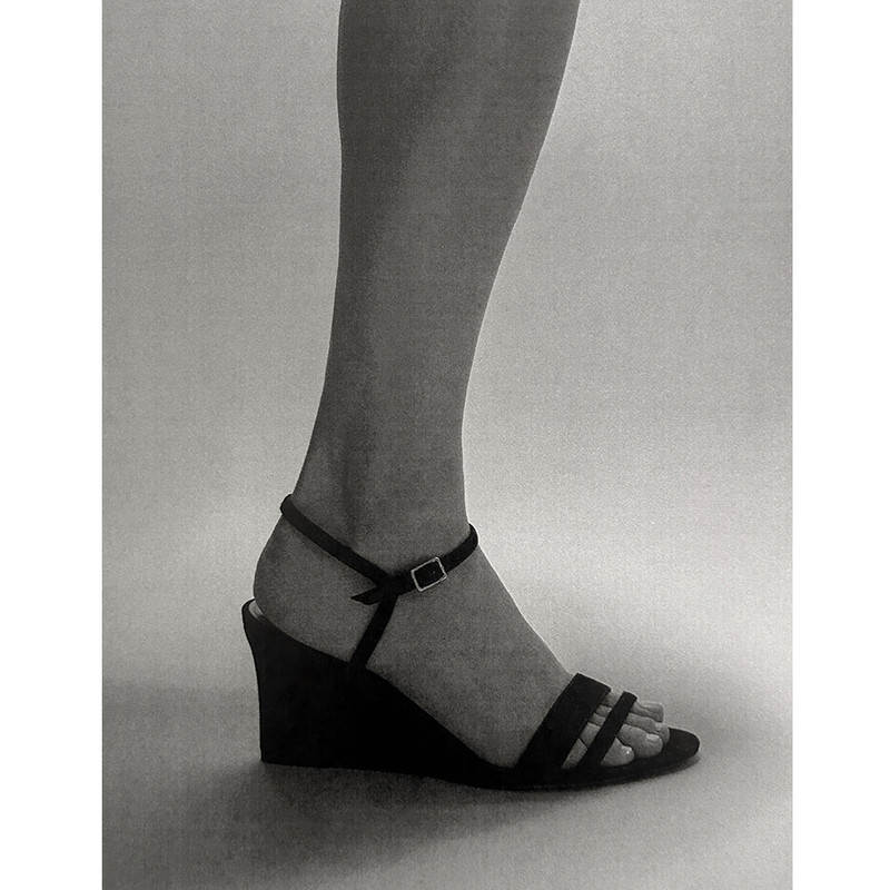 Emme Parsons SIMPLE WEDGE IN BLACK SUEDE — ARCHIVE SAMPLE; FINAL SALE outlook