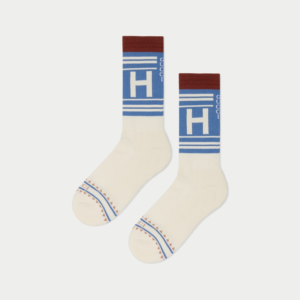 Gucci HA HA HA striped cotton socks - 4
