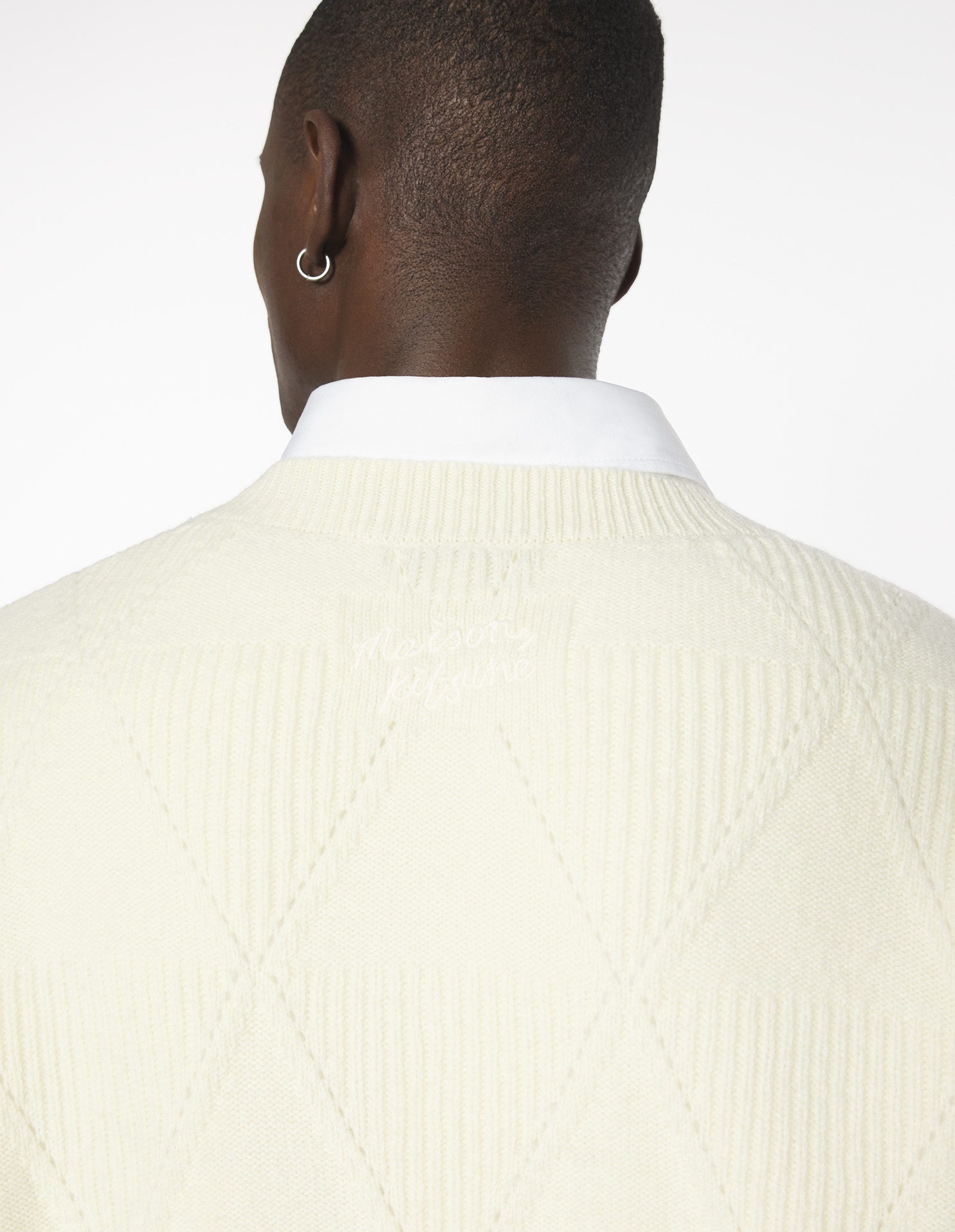 TEXTURED WOOL ARGYLE JUMPER - 6
