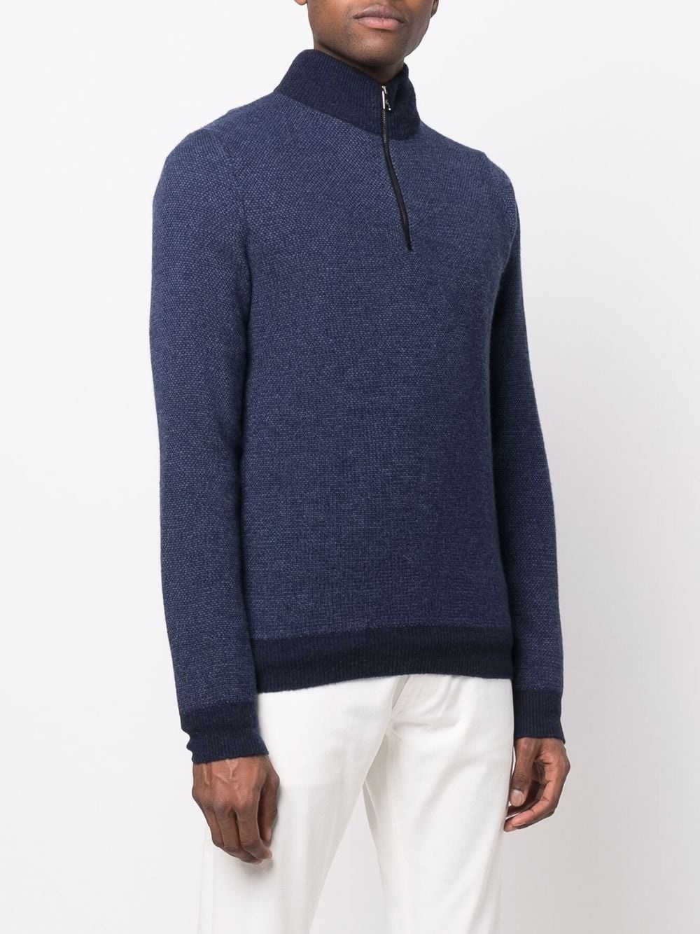 half-zip cashmere sweater - 3