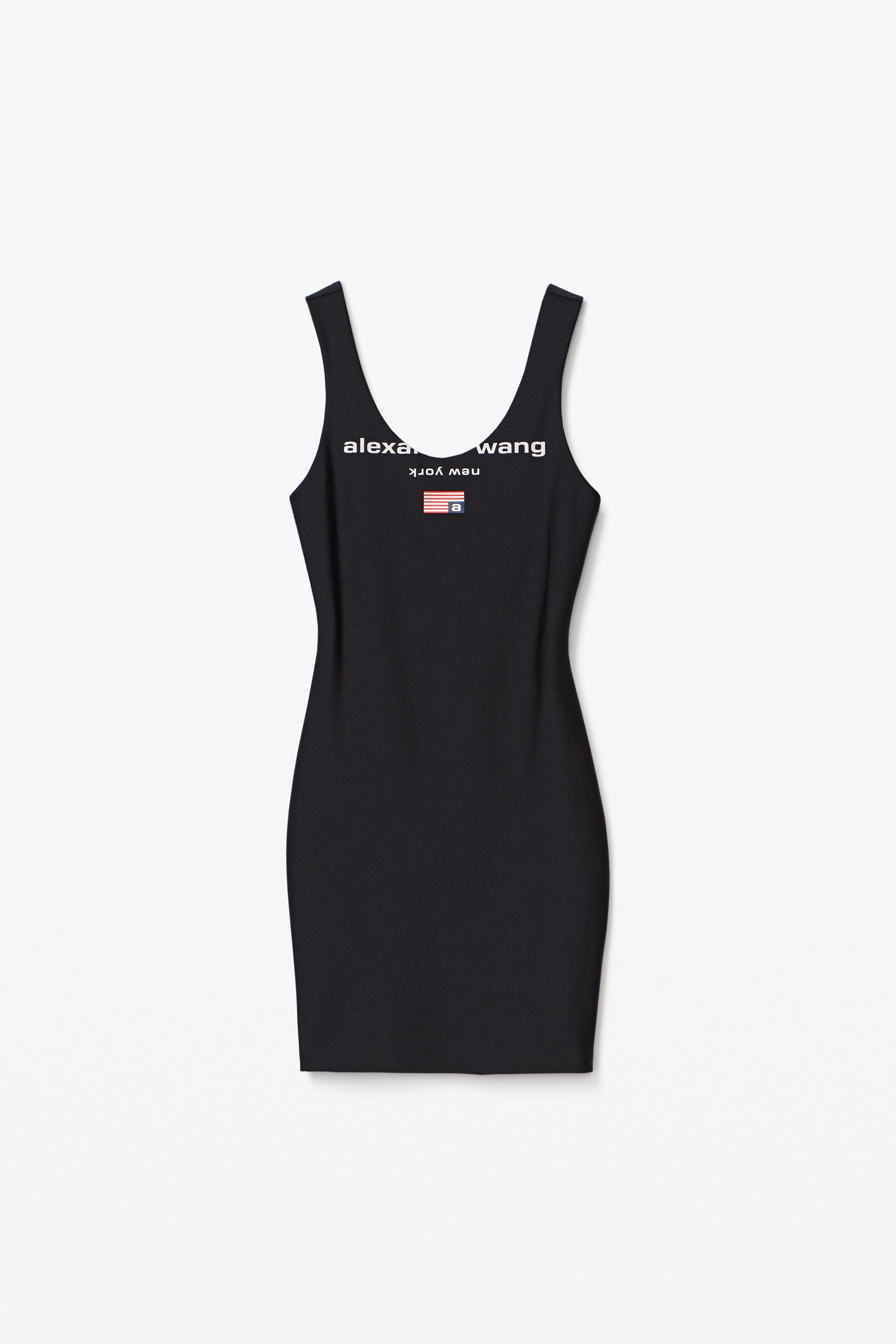 FITTED LOGO TANK DRESS IN ACTIVE STRETCH - 1