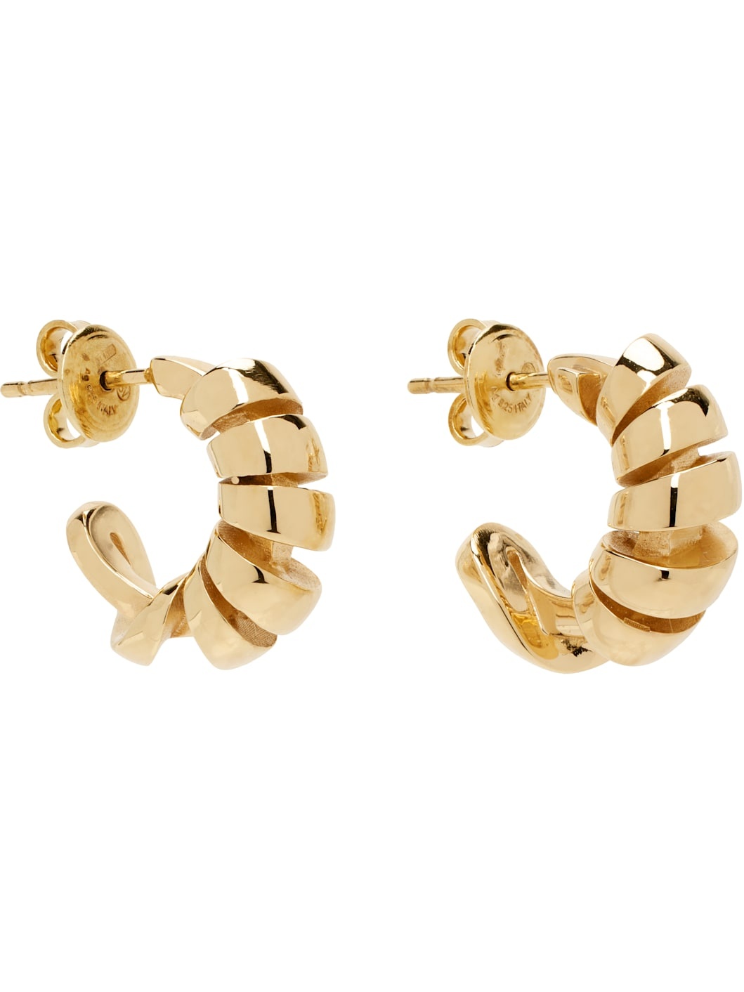 Gold Twist Earrings - 2