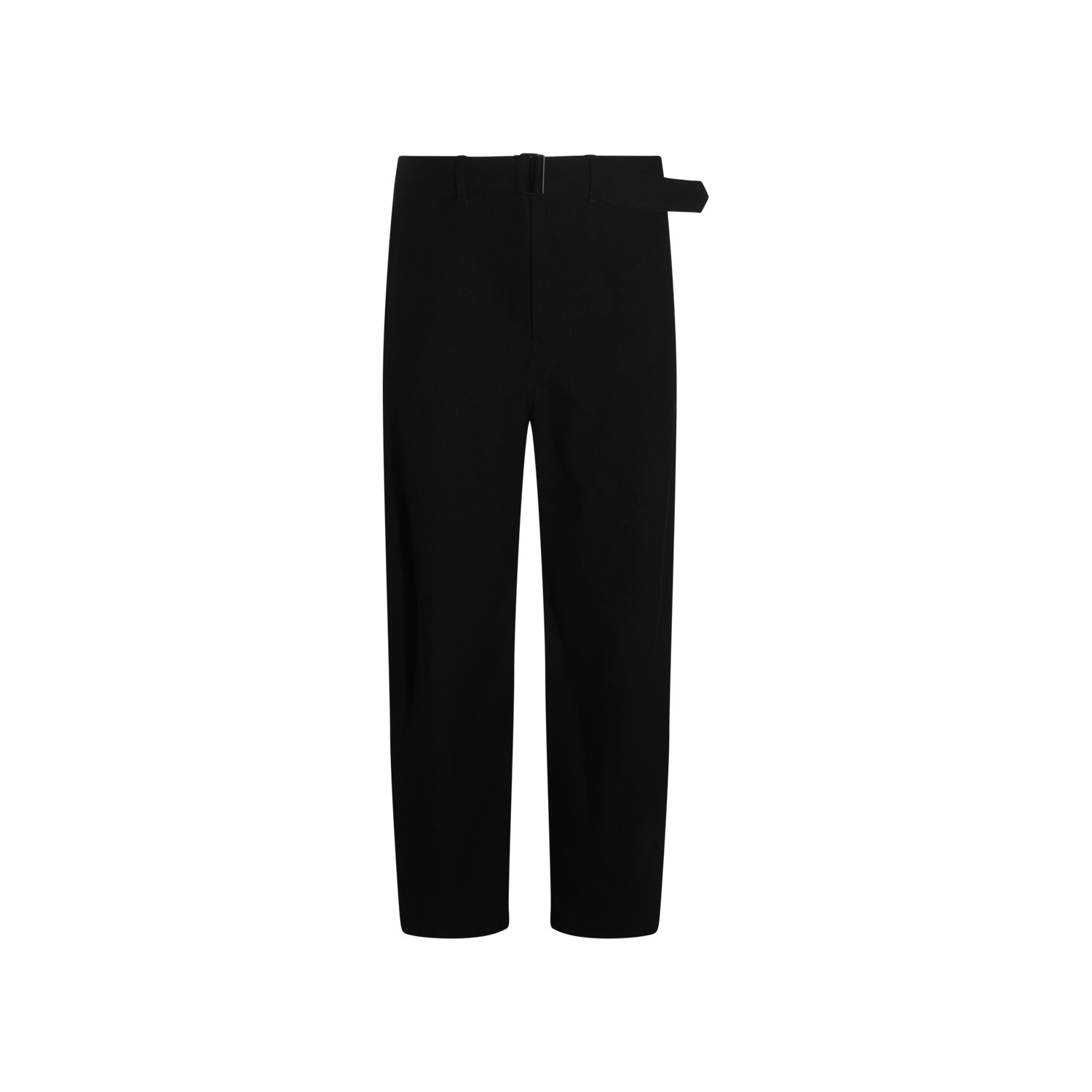 BLACK WOOL PANTS - 1