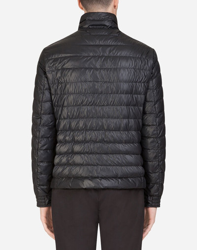 Dolce & Gabbana Quilted nylon jacket with branded plate outlook