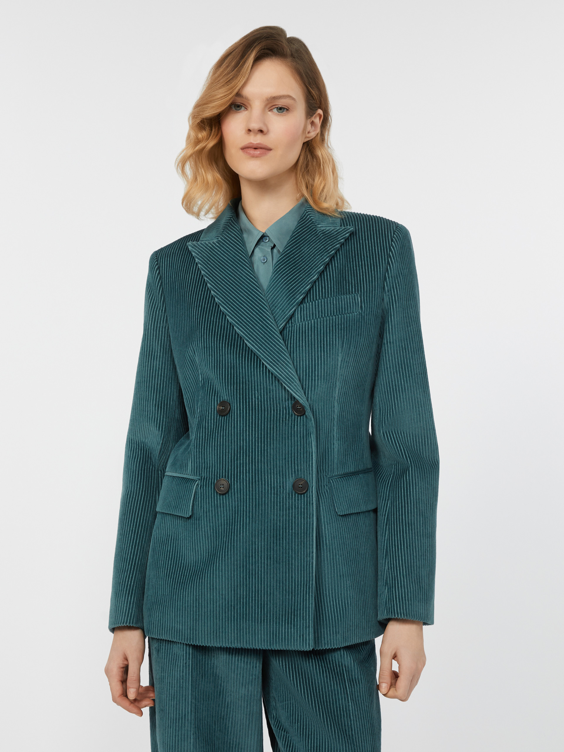 KATANGA Double-breasted velvet blazer - 5