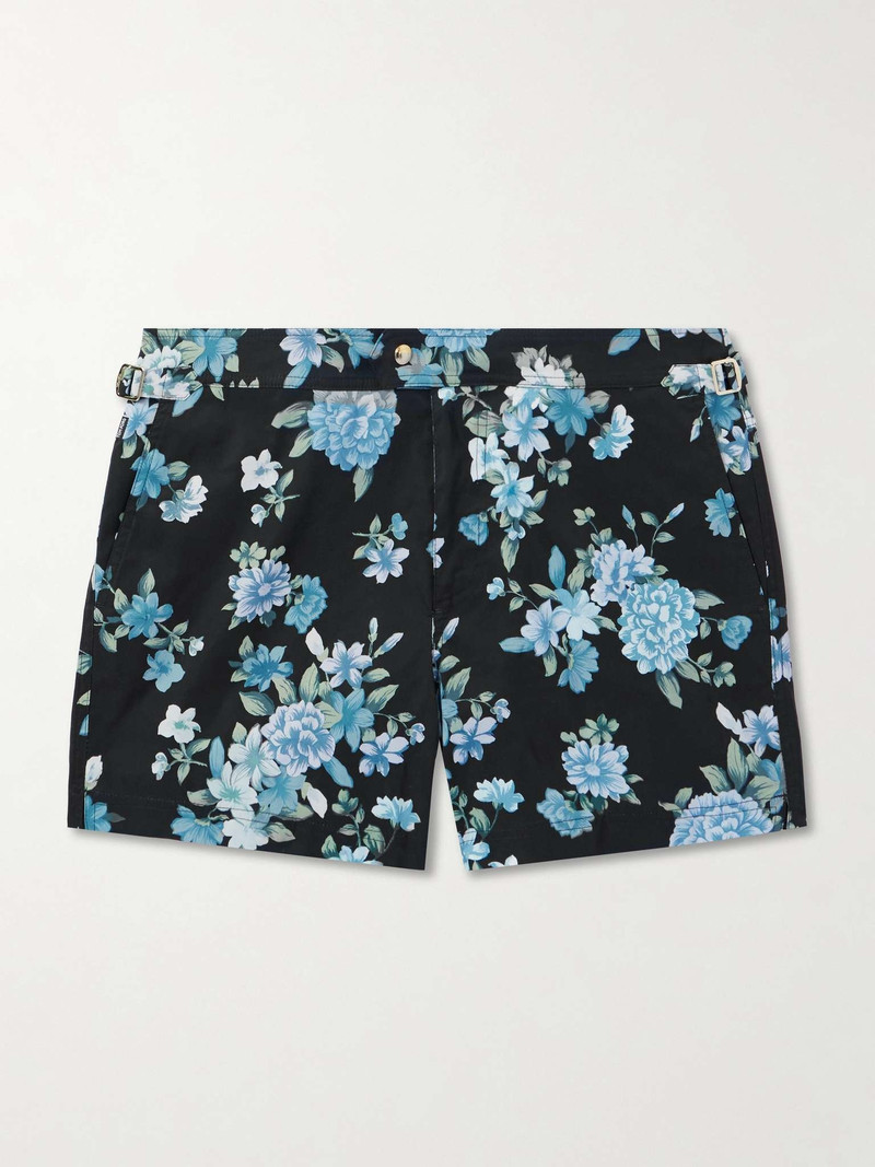 Hendrix Slim-Fit Short-Length Floral-Print Swim Shorts - 1