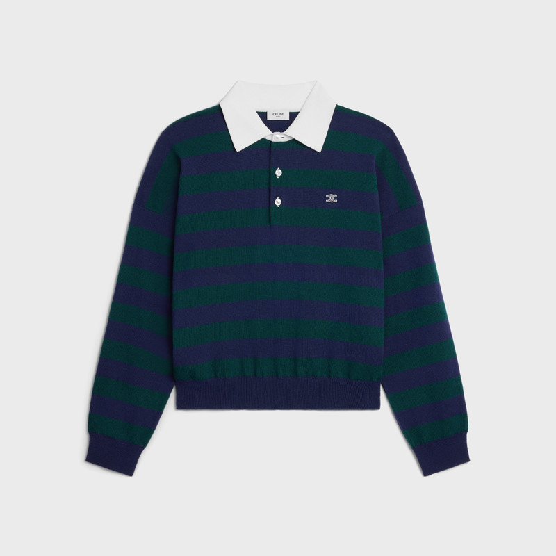 polo sweater IN striped wool 1