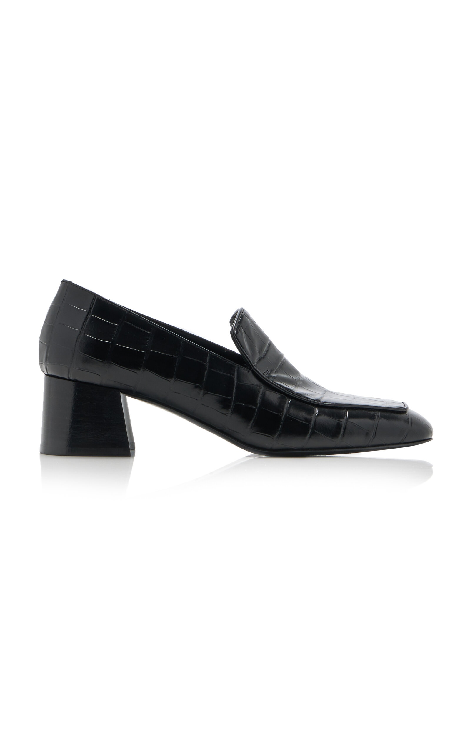 The Embossed Leather Loafers black - 1