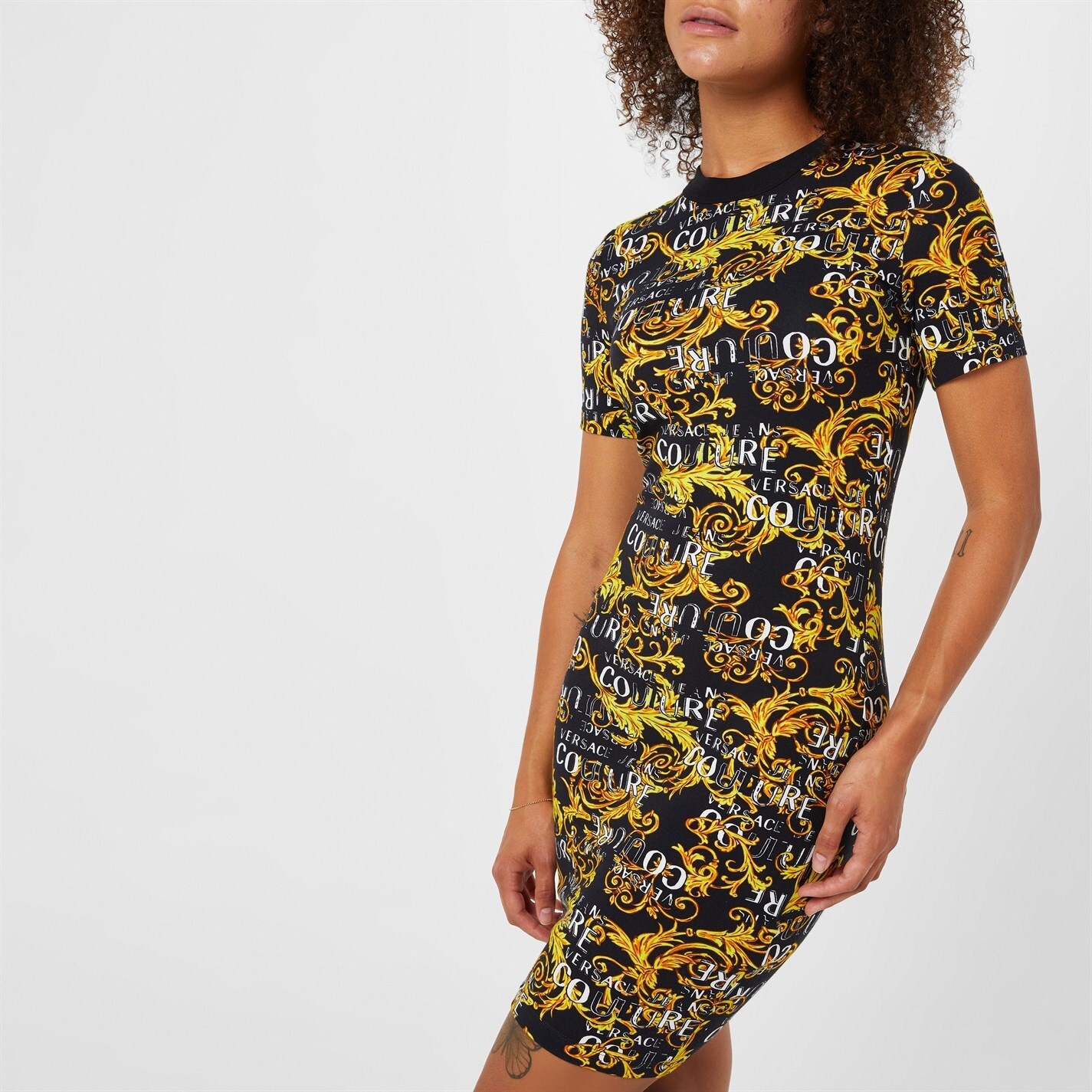 BAROQUE-PRINT MINI DRESS - 3