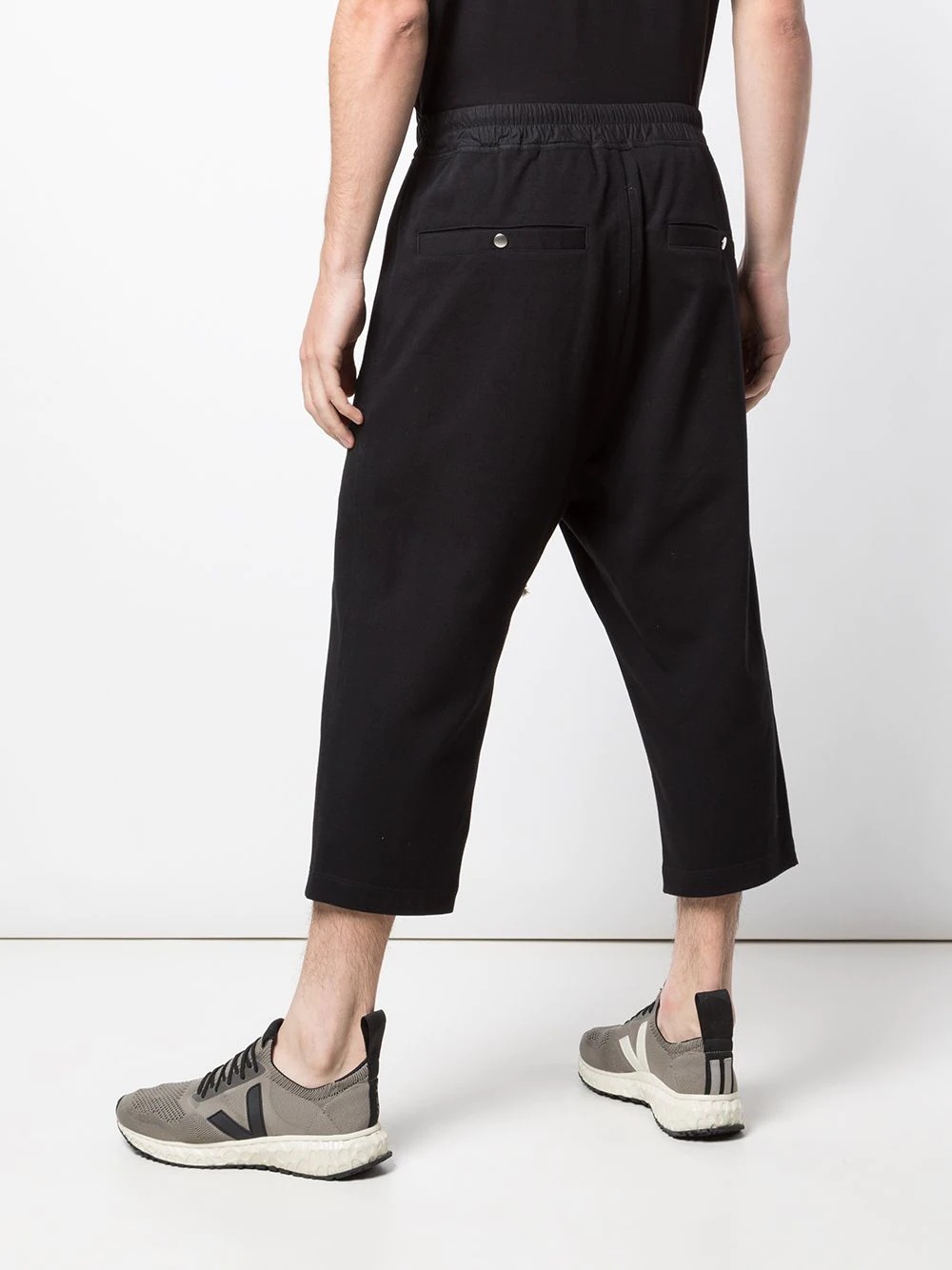 cropped zip pocket track pants - 4