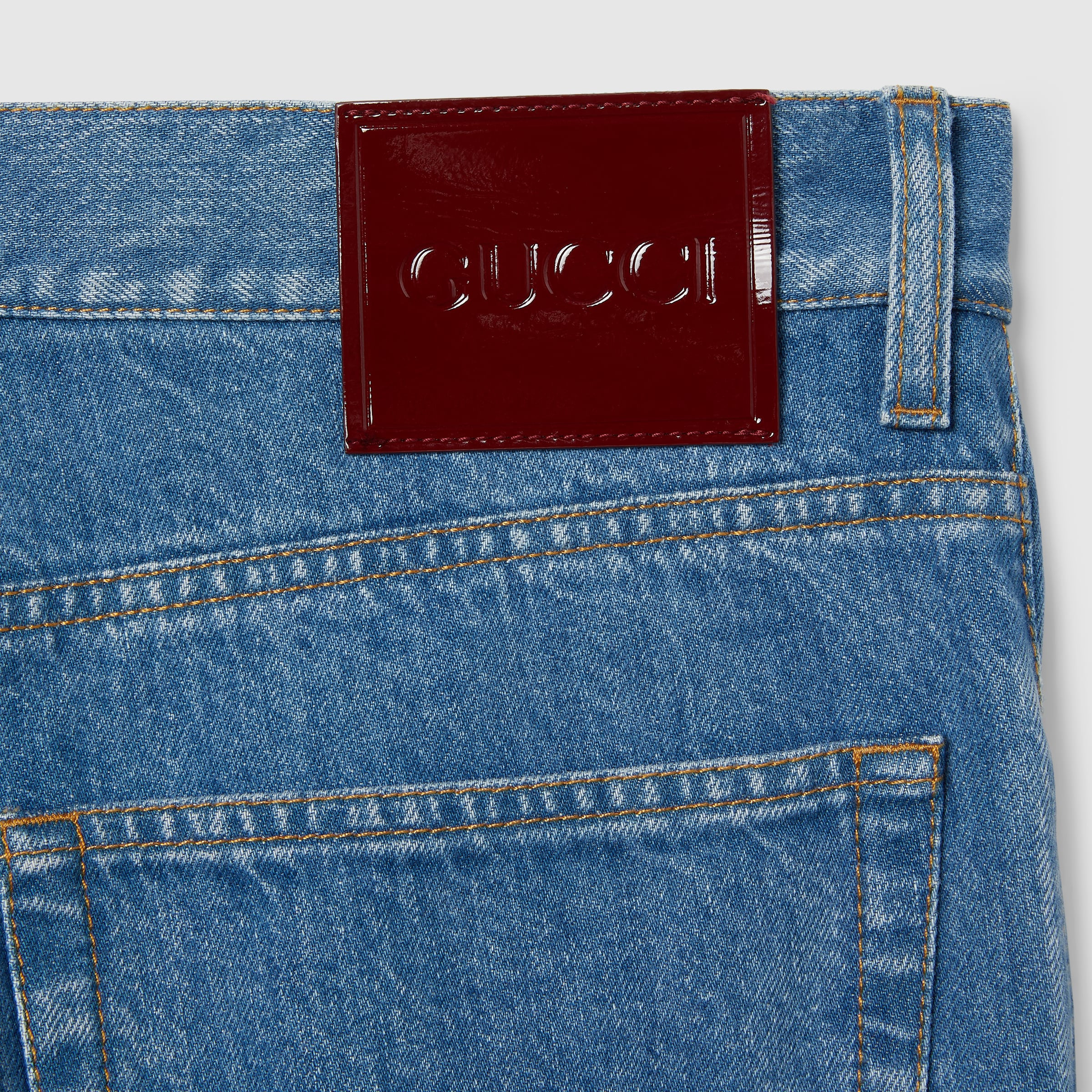 Tapered fit denim pants - 7