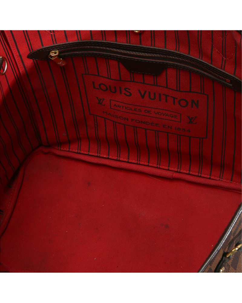 Louis Vuitton Brown Canvas Damier Ebene Neverfull MM (Authentic Pre-Loved) 4