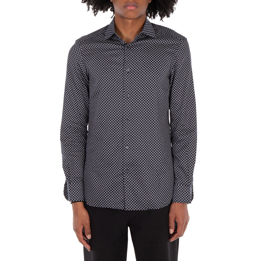 Emporio Armani All-Over Logo Print Cotton Shirt - 3