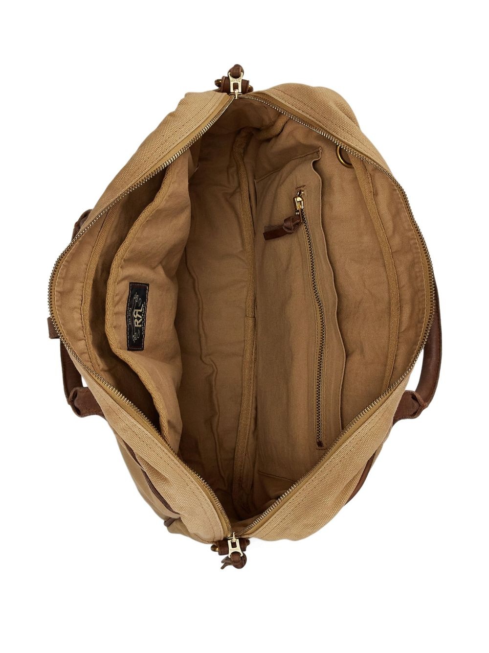 leather-trim canvas briefcase - 4