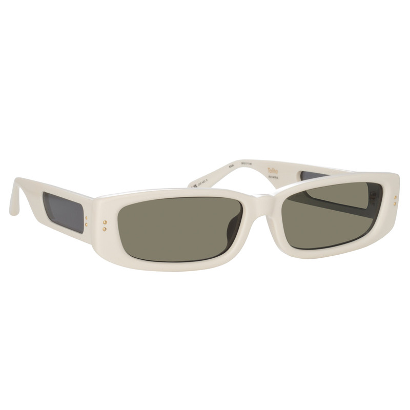 TALITA RECTANGULAR SUNGLASSES IN WHITE 3