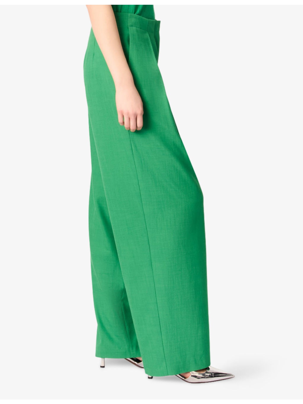 Wide-Leg High-Rise Stretch-Woven Suit Trousers - 3
