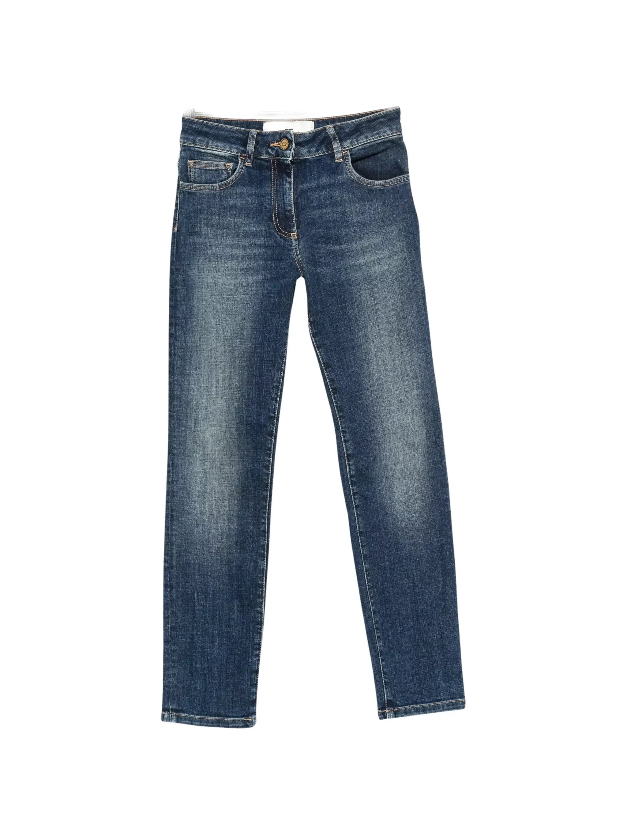 Jeans with Embroidered Logo and Délavé Effect - 1