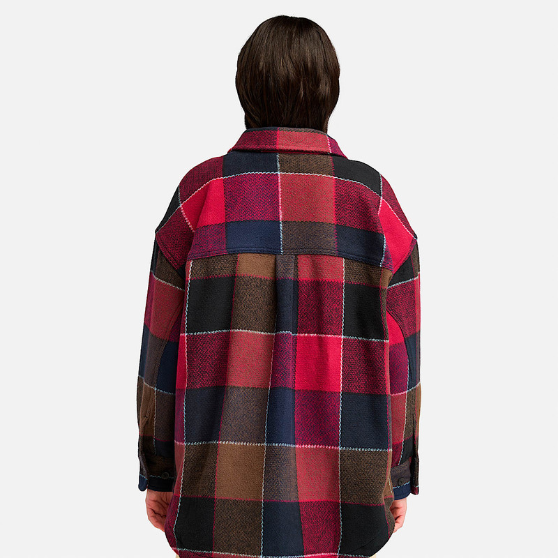 Women's Heavy Flannel Long Overshirt 8
