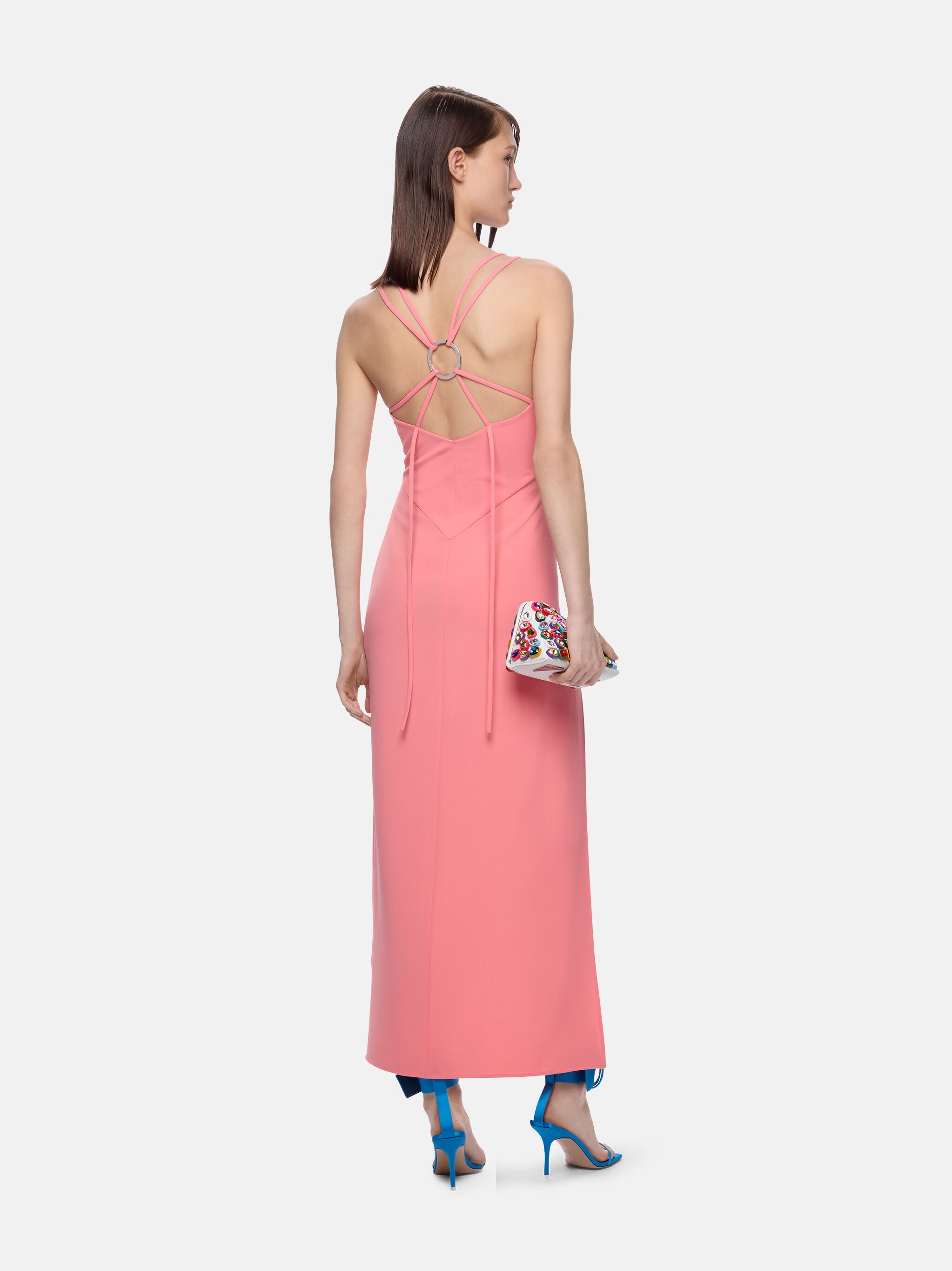 ''FUJIKO'' SALMON MIDI DRESS - 3