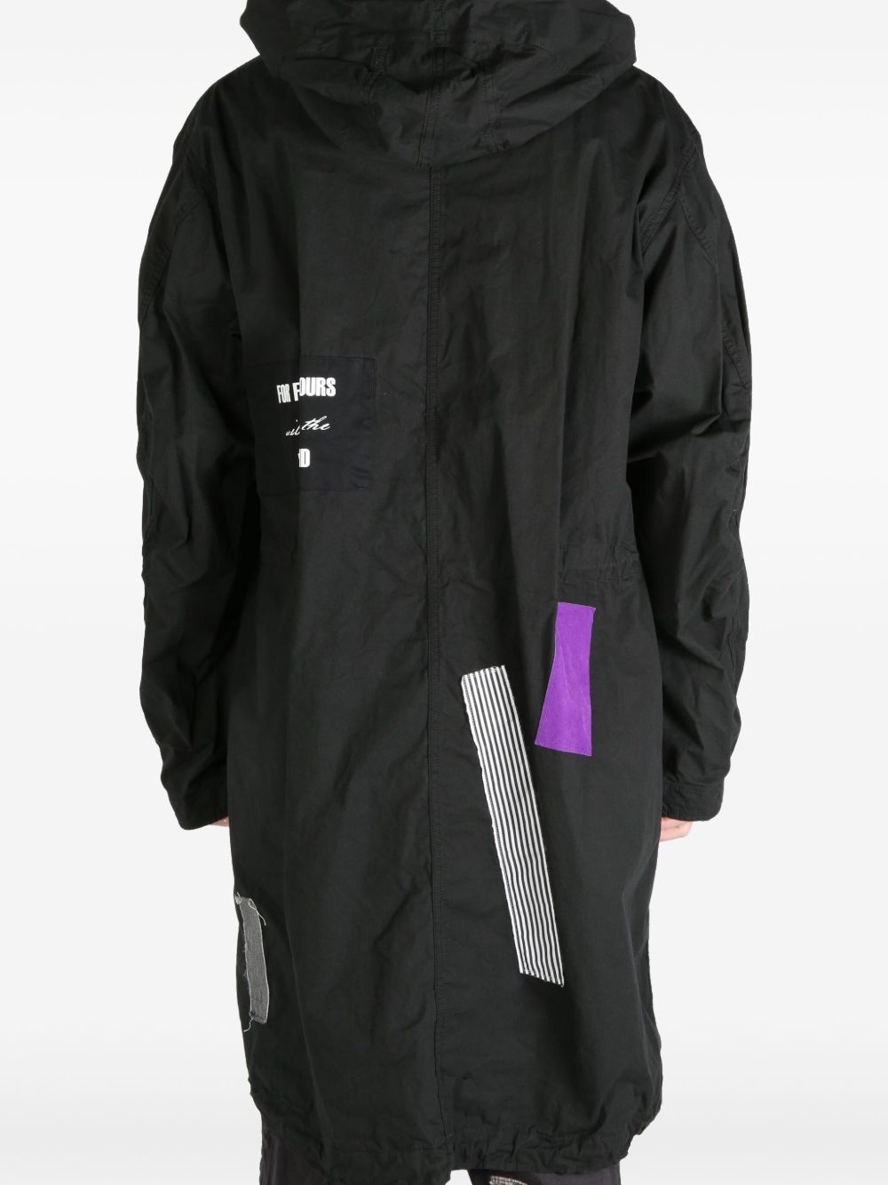graphic-print parka coat - 5