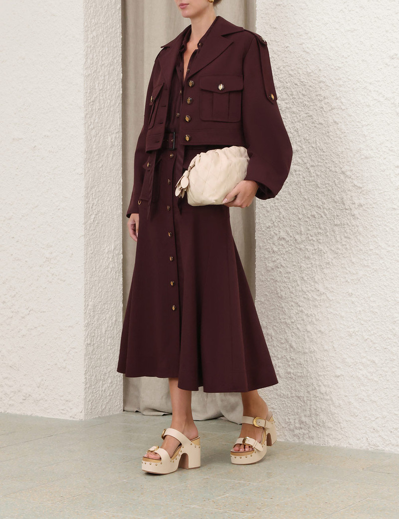 LUNA WOOL MIDI SKIRT 8