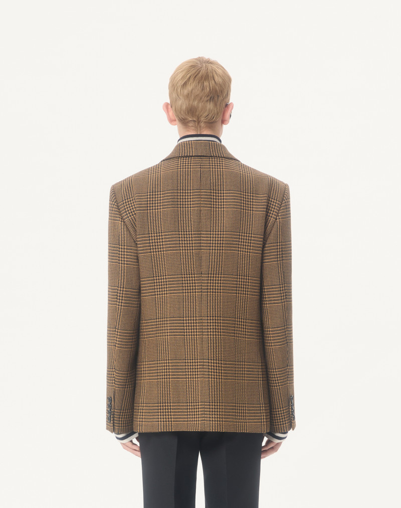 VALENTINO SINGLE-BREASTED WOOL JACKET WITH GLEN PLAID PATTERN 6
