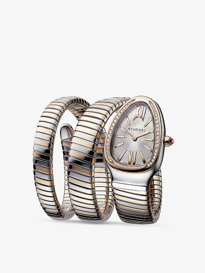 BVLGARI SP35WSPGD.2T Serpenti Tubogas 18ct rose-gold, stainless steel and brilliant-cut diamond quartz watch outlook