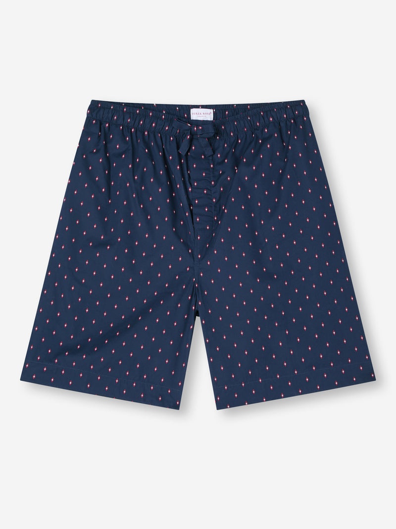 Men's Lounge Shorts Nelson 96 Cotton Batiste Navy - 1