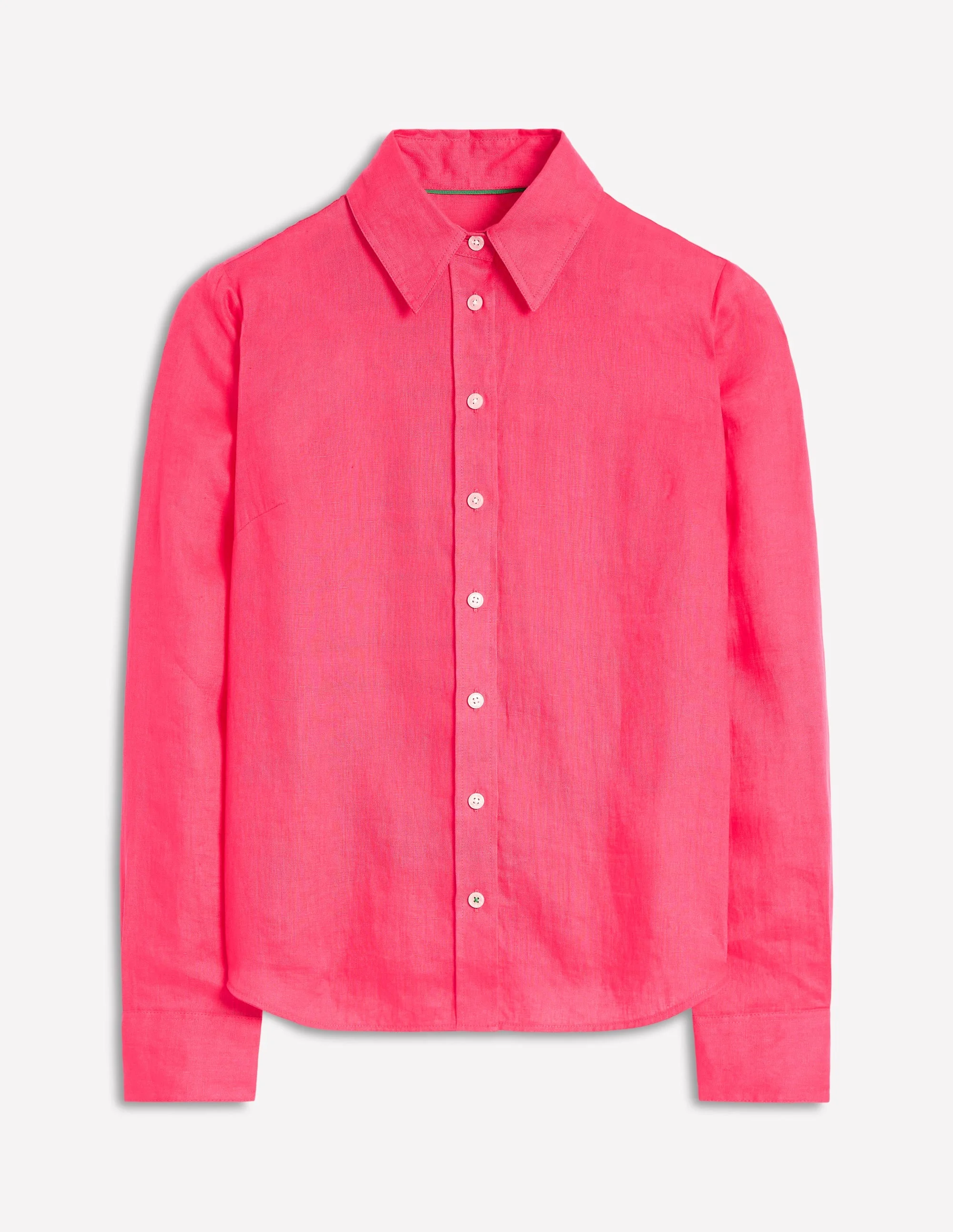 Sienna Linen Shirt-Camelia Pink - 1