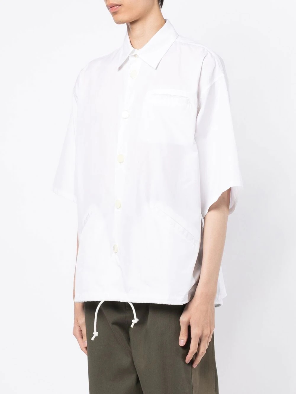 jetted-pocket short-sleeved shirt - 3