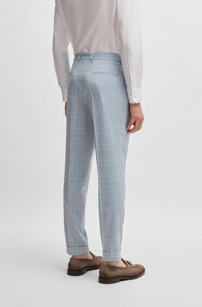 SLIM-FIT SUIT IN CHECKED WOOL, SILK AND LINEN 7