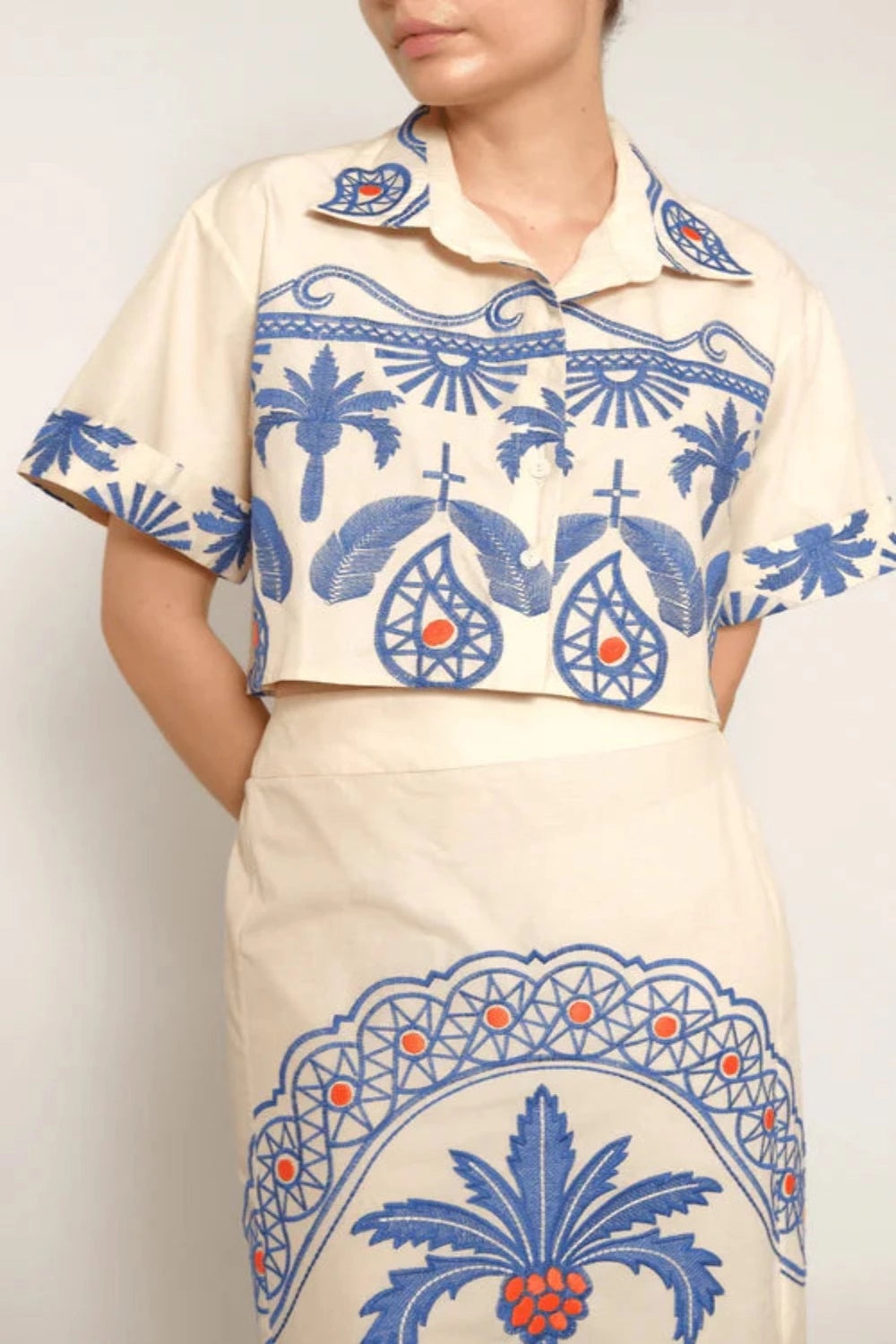 Manyatta Shirt Tropical Embroidery - 2