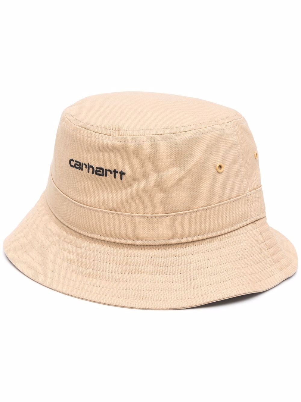 logo-embroidered cotton bucket hat - 1