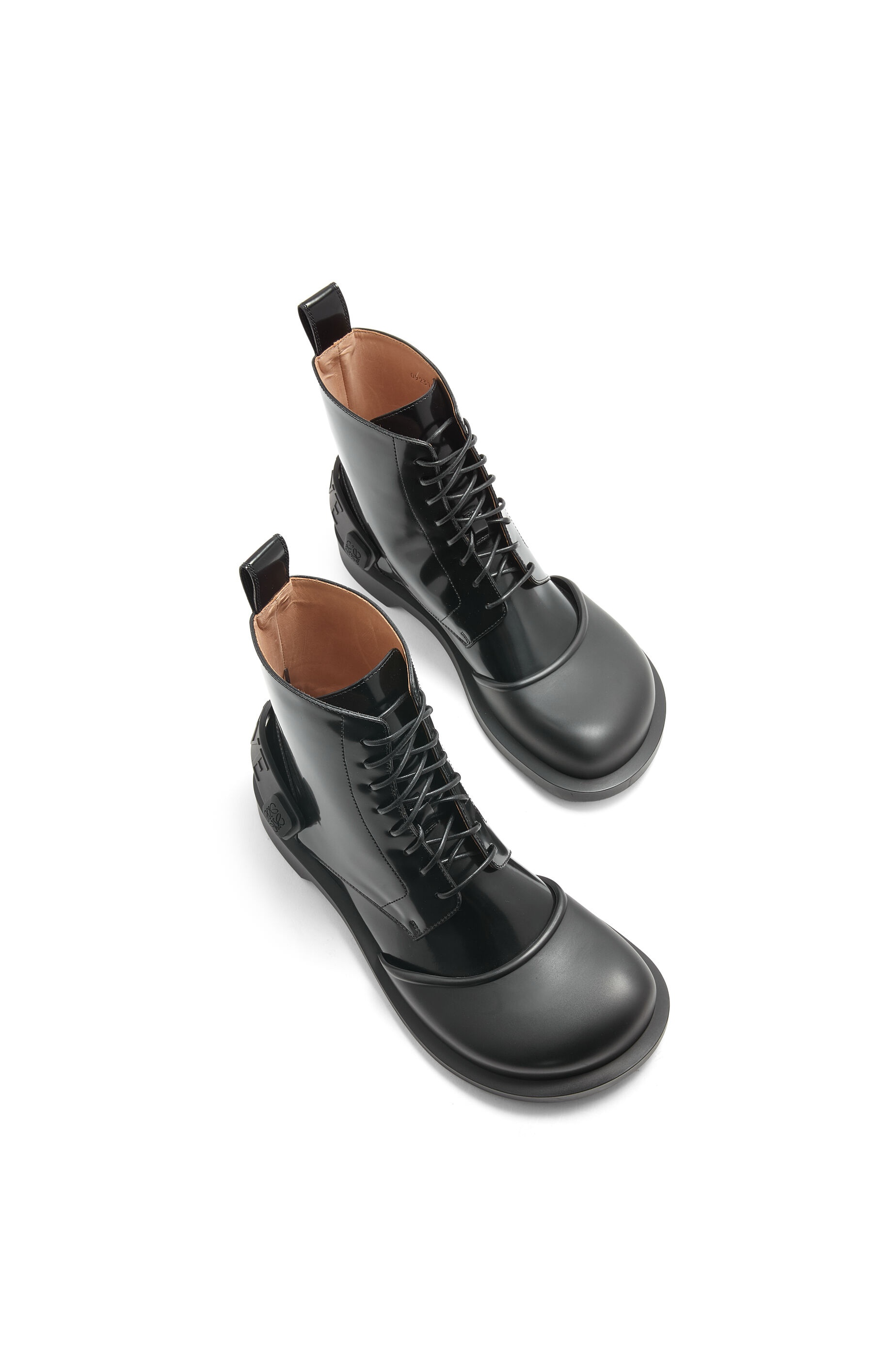 Campo lace-up bootie in brushed calfskin and rubber - 3
