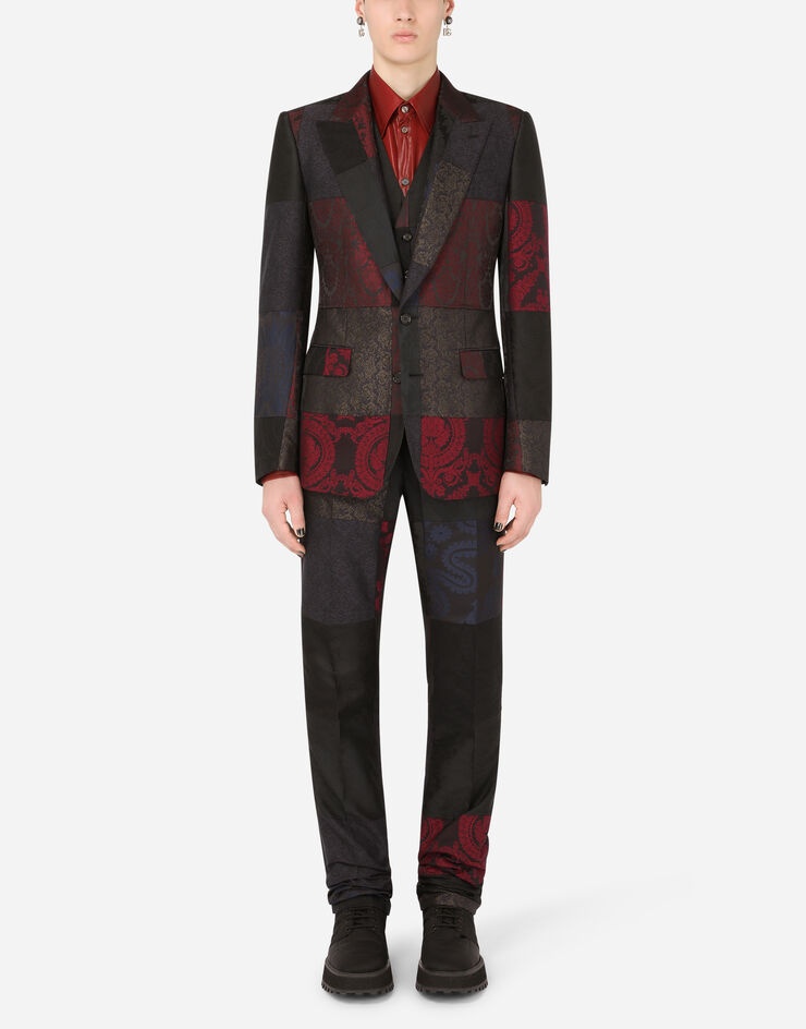 Jacquard patchwork Sicilia-fit suit - 1