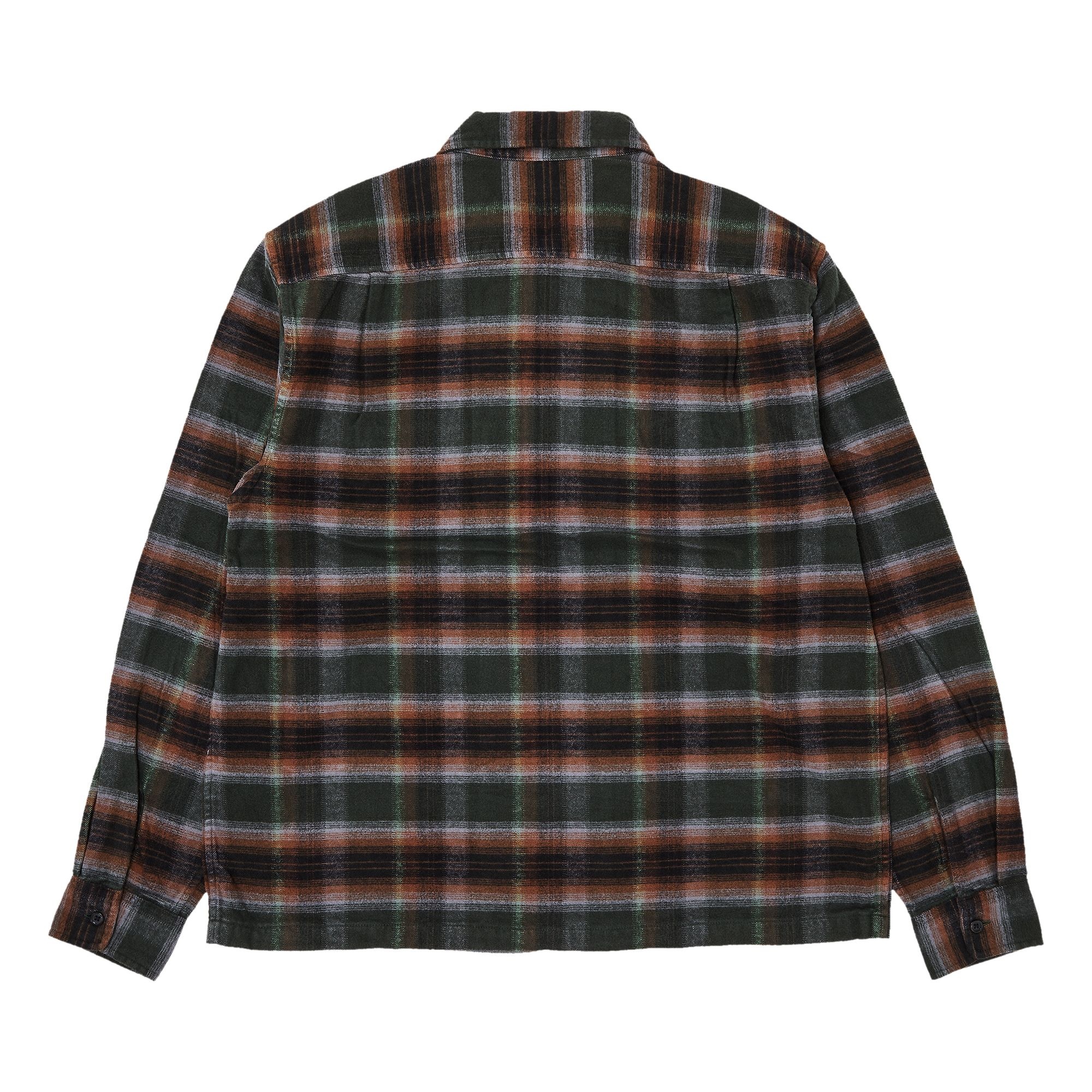 Supreme Shadow Plaid Flannel Zip Up Shirt 'Green' - 2